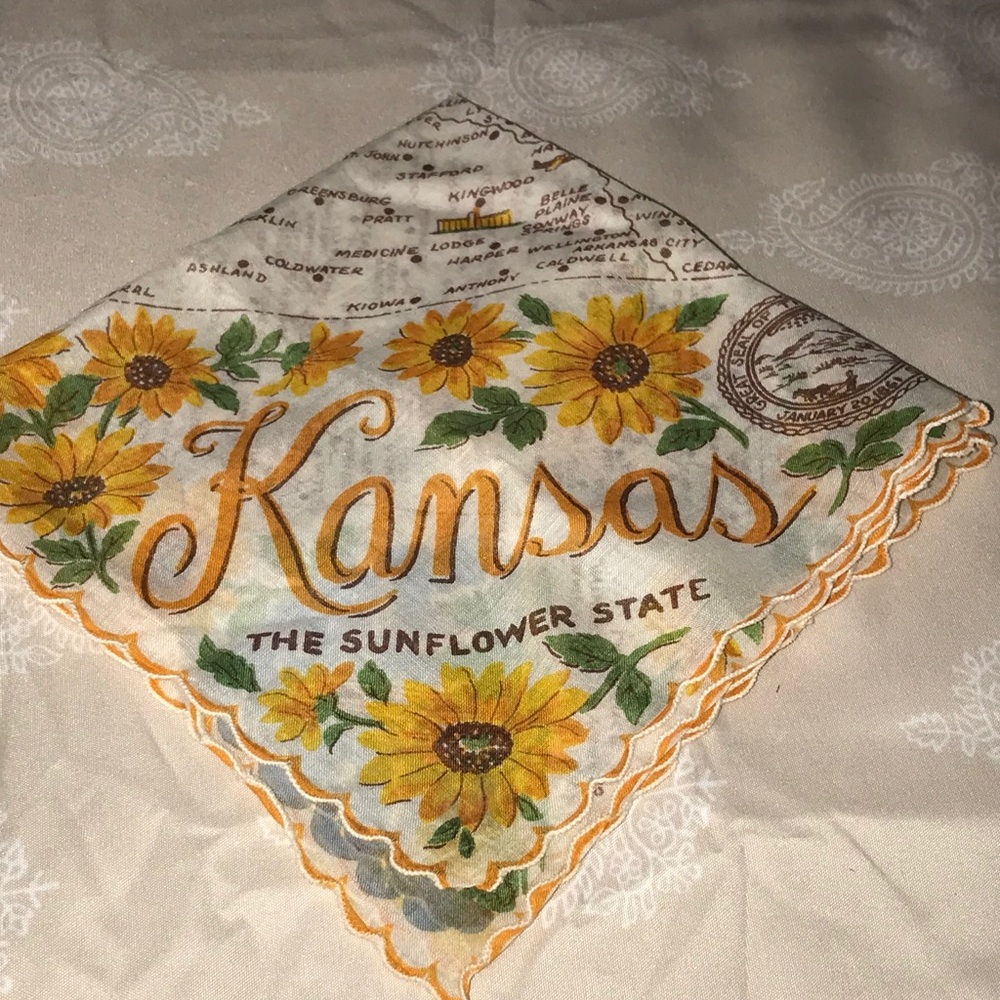 Vintage Kansas handkerchief